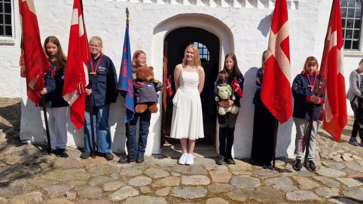 Faneborg ved konfirmationer i troppen